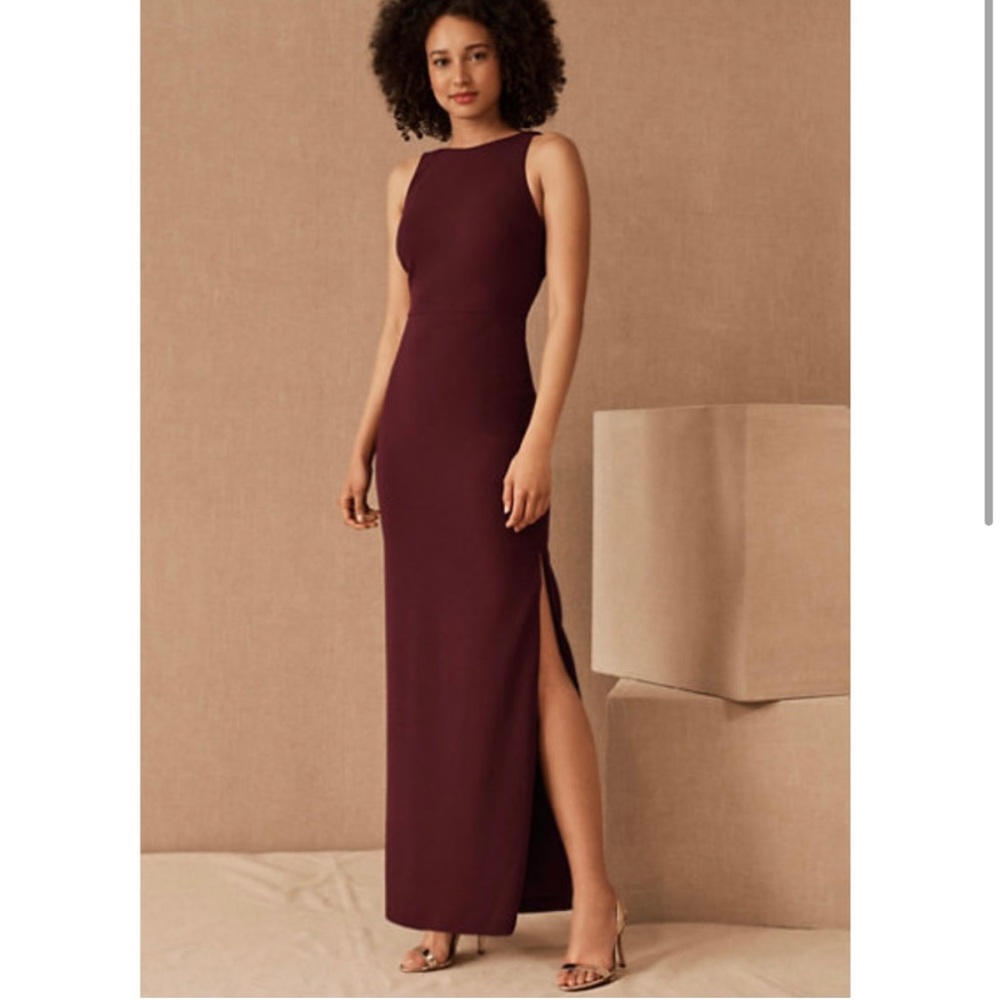 BRAND NEW never worn BHLDN wine colored evening gown
